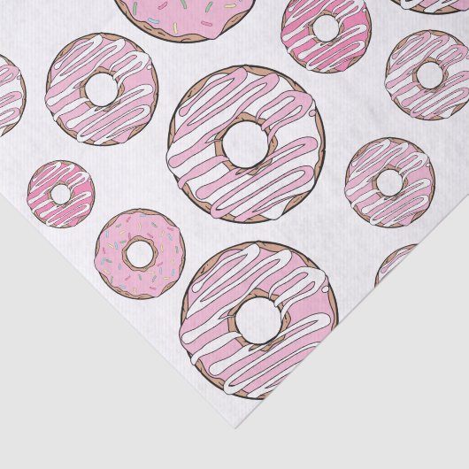 Muster von Donuts, rosa Donuts, Sprinklen Seidenpapier (Ausschnitt)