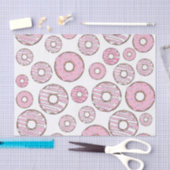 Muster von Donuts, rosa Donuts, Sprinklen Seidenpapier (Handwerk)