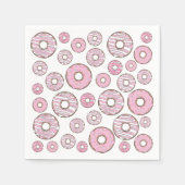 Muster von Donuts, rosa Donuts, Sprinklen Serviette (Vorderseite)