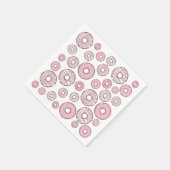 Muster von Donuts, rosa Donuts, Sprinklen Serviette (Ecke)