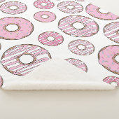 Muster von Donuts, rosa Donuts, Sprinklen Sherpadecke (3/4)