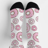 Muster von Donuts, rosa Donuts, Sprinklen Socken (Oben)