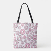 Muster von Donuts, rosa Donuts, Sprinklen Tasche (Rückseite)