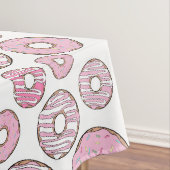 Muster von Donuts, rosa Donuts, Sprinklen Tischdecke (Beispiel)