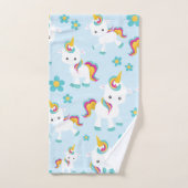 Muster von Einhörnern, Niedlichen Einhörnchen, Blu Badhandtuch Set (Handtuch)