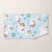 Muster von Einhörnern, Niedlichen Einhörnchen, Blu Badhandtuch Set (Handtuch)