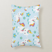 Muster von Einhörnern, Niedlichen Einhörnchen, Blu Dekokissen (Vorderseite(Vertikal))