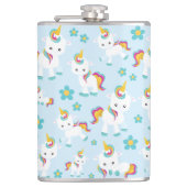 Muster von Einhörnern, Niedlichen Einhörnchen, Blu Flachmann (Vorderseite)