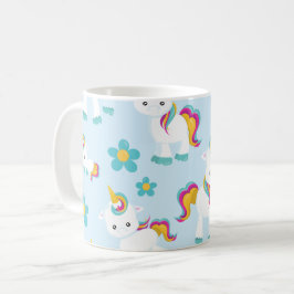 Muster von Einhörnern, Niedlichen Einhörnchen, Blu Kaffeetasse