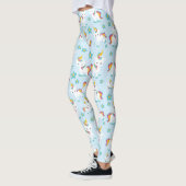 Muster von Einhörnern, Niedlichen Einhörnchen, Blu Leggings (Links)