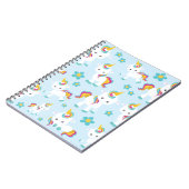 Muster von Einhörnern, Niedlichen Einhörnchen, Blu Notizblock (Linke Seite)