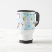 Muster von Einhörnern, Niedlichen Einhörnchen, Blu Reisebecher (VorderseiteRechts)