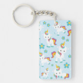 Muster von Einhörnern, Niedlichen Einhörnchen, Blu Schlüsselanhänger (Vorderseite)