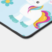 Muster von Einhörnern, Niedlichen Einhörnchen, Blu Schreibtischunterlage (Ecke)