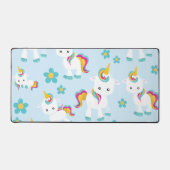 Muster von Einhörnern, Niedlichen Einhörnchen, Blu Schreibtischunterlage (Vorderseite)