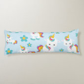 Muster von Einhörnern, Niedlichen Einhörnchen, Blu Seitenschläferkissen (Rückseite)