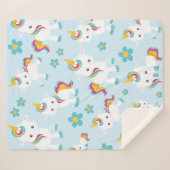 Muster von Einhörnern, Niedlichen Einhörnchen, Blu Sherpadecke (Vorderseite (Horizontal))