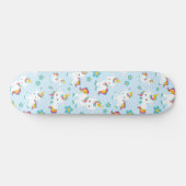 Muster von Einhörnern, Niedlichen Einhörnchen, Blu Skateboard (Horizontal)