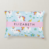 Muster von Einhörnern, Niedlichen Einhörnchen, Ihr Dekokissen (Rückseite)