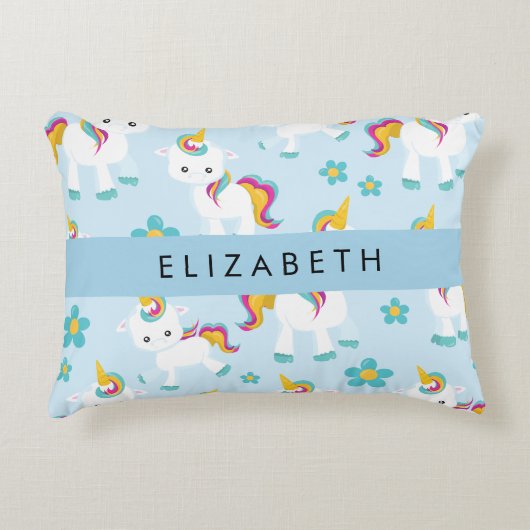 Muster von Einhörnern, Niedlichen Einhörnchen, Ihr Dekokissen (Vorderseite)