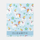 Muster von Einhörnern, Niedlichen Einhörnchen, Ihr Fleecedecke (Vorderseite)