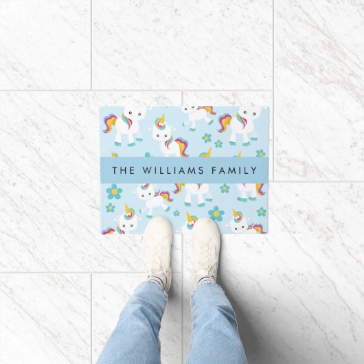 Muster von Einhörnern, Niedlichen Einhörnchen, Ihr Fußmatte (Indoor)