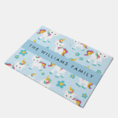 Muster von Einhörnern, Niedlichen Einhörnchen, Ihr Fußmatte (Schrägansicht)