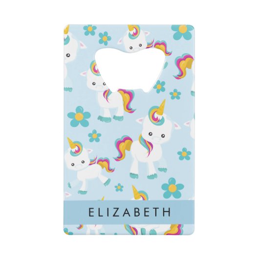 Muster von Einhörnern, Niedlichen Einhörnchen, Ihr Geldbeutel Flaschenöffner (Vorderseite)