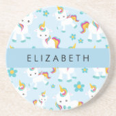 Muster von Einhörnern, Niedlichen Einhörnchen, Ihr Getränkeuntersetzer (Vorne)