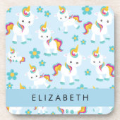 Muster von Einhörnern, Niedlichen Einhörnchen, Ihr Getränkeuntersetzer (Vorderseite)