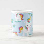 Muster von Einhörnern, Niedlichen Einhörnchen, Ihr Jumbo-Tasse (Vorderseite)