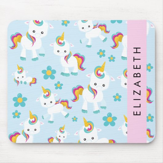 Muster von Einhörnern, Niedlichen Einhörnchen, Ihr Mousepad (Vorne)