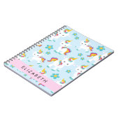 Muster von Einhörnern, Niedlichen Einhörnchen, Ihr Notizblock (Linke Seite)