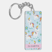 Muster von Einhörnern, Niedlichen Einhörnchen, Ihr Schlüsselanhänger (Vorderseite links)