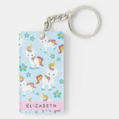 Muster von Einhörnern, Niedlichen Einhörnchen, Ihr Schlüsselanhänger (Rückseite)
