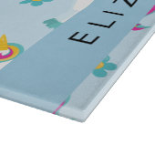 Muster von Einhörnern, Niedlichen Einhörnchen, Ihr Schneidebrett (Ecke)