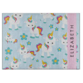 Muster von Einhörnern, Niedlichen Einhörnchen, Ihr Schneidebrett (Vorderseite)