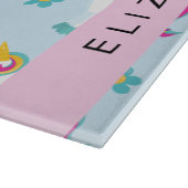 Muster von Einhörnern, Niedlichen Einhörnchen, Ihr Schneidebrett (Ecke)