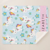 Muster von Einhörnern, Niedlichen Einhörnchen, Ihr Sherpadecke (Vorderseite (Horizontal))