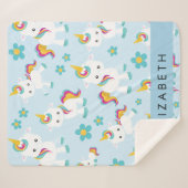 Muster von Einhörnern, Niedlichen Einhörnchen, Ihr Sherpadecke (Vorderseite (Horizontal))