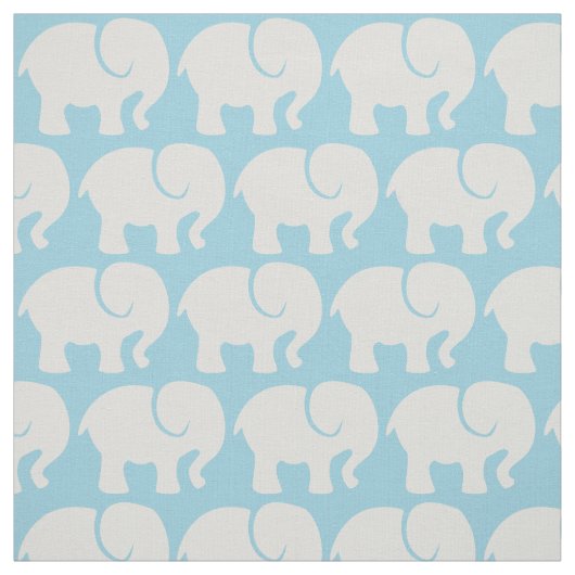 Muster von Elefanten, Elefantenmuster, Blau Stoff (Muster)