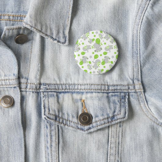 Muster von Elefanten, Niedliche Elefanten - grün g Button (Beispiel)