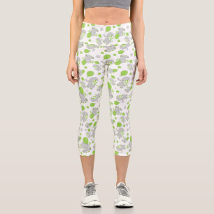 Muster von Elefanten, Niedliche Elefanten - grün g Capri Leggings