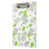 Muster von Elefanten, Niedliche Elefanten - grün g Klemmbrett (Links)