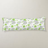 Muster von Elefanten, Niedliche Elefanten - grün g Seitenschläferkissen (Rückseite)