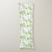 Muster von Elefanten, Niedliche Elefanten - grün g Seitenschläferkissen (Vorderseite Vertikal)