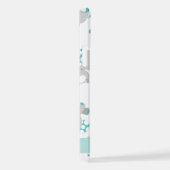 Muster von Elefanten, Niedliche Elefanten, Ihr Nam iPhone Hülle (Rechte Seite)