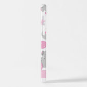 Muster von Elefanten, Niedliche Elefanten, Ihr Nam iPhone Hülle (Linke Seite)