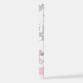 Muster von Elefanten, Niedliche Elefanten, Ihr Nam iPhone Hülle (Rechte Seite)