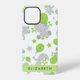 Muster von Elefanten, Niedliche Elefanten, Ihr Nam iPhone 12 Pro Hülle
